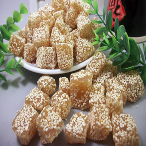 潮汕特产明糖圆芝麻软糖潮州美食传统手工芝麻糖糕点休闲零食茶点