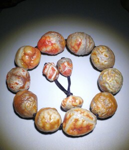 阿拉善血脉 珠子,手串,筋脉玛瑙,戈壁筋脉石,精品,收藏级