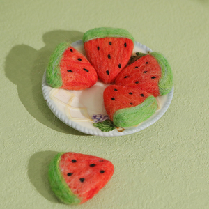 手工羊毛毡戳戳乐材料包自制diy仿真西瓜片创意手作材料工具套装