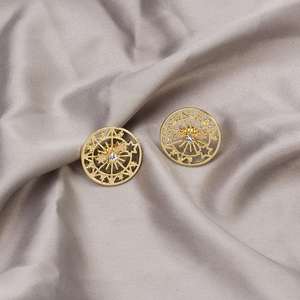 Silver Needle Temperament Ferris Wheel Star Compass Earrings