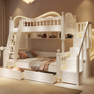松堡王国官方旗舰店儿童床美式上下铺高低床上下铺床双层子母小户