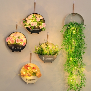 墙面小洞遮丑装饰品花环墙壁入户门口监控遮挡挂件电视背景墙布置