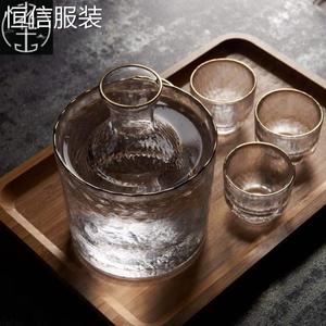 新款 Sake pot hammer pattern white wine glass酒杯1个普通玻璃