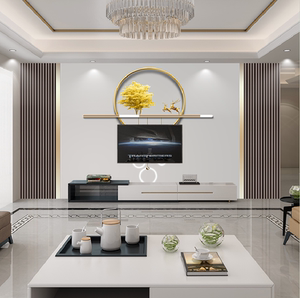 现代简约竹木纤维集成墙板电视背景墙客厅沙发装饰护墙板装修扣板