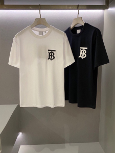 潮牌b家经典胸口bt字母压胶印花纯色宽松简约短袖t恤男女情侣体恤