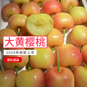 24年大连佳红黄樱桃脆甜精品礼盒黄水晶车厘子黄金雷尼尔新鲜水果