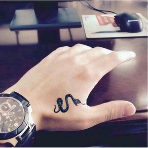 纹身贴手背蛇图案彩色小蛇手臂性感防水男女持久个性仿真小图案 3