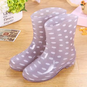 雨鞋女款中筒短筒防水鞋果冻家用洗衣踩水雨靴胶鞋套鞋水靴女成
