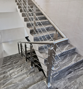 楼梯扶手栏杆室内家用不锈钢阁楼围栏阳台护栏简约现代方管拉丝