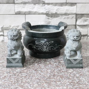 惠安石雕户外石头香炉寺庙香炉祭祀墓地香炉北京狮小石狮镇墓兽