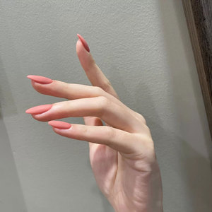 网红裸色磨砂美甲成品甲片纯色指甲贴片气质新娘甲穿戴式可拆卸