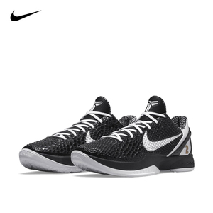 耐克nike kobe 6 zk6黑白曼巴科比6代季后赛男子实战耐磨篮球鞋