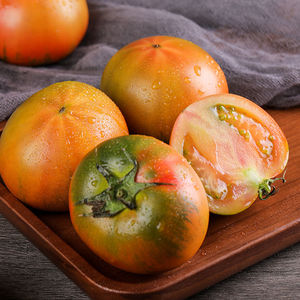 辽宁铁皮柿子铁皮草莓柿子盘锦碱地柿子新鲜应季水果丹东西红柿自