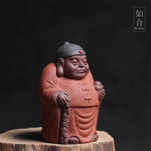 宜兴茶韵淘宝宜兴手工紫砂茶宠雕塑摆件紫砂精打细算地主老财茶具