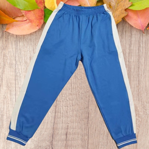 广东省小学生校服裤子加绒蓝色长裤清远惠州学校运动服蓝白杠校裤