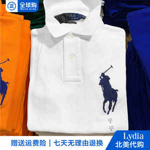 保罗翻领t恤马标拉夫劳伦polo衫男短袖美式大马纯色奥莱上衣夏季