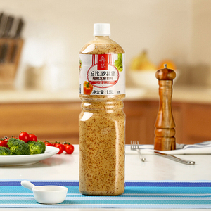 丘比沙拉酱焙煎芝麻口味1.5l水果蔬菜培煎沙拉汁丘比特培根色拉酱