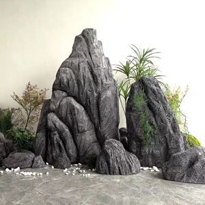 泡沫雕塑大型假山拍摄道具婚庆表演舞台造景仿真假石头模型摆件