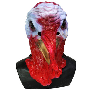 复活节派对扮演火鸡面具万圣节恐怖整蛊吓人公鸡异形动物鸡头面具