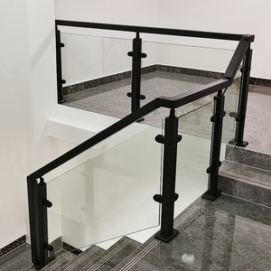 不锈钢楼梯扶手阳台阁楼护栏室内家用自装钢化玻璃立柱扶手护栏