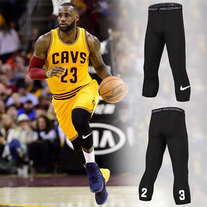 linyu宝贝淘宝nba球星篮球训练紧身七分裤男运动健身裤跑步速干高