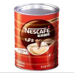 雀巢速溶咖啡1+2罐装冲调饮品大包装商超同款低糖醇香原味铁罐