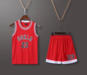 nba公牛队球衣23篮球服套装男女儿童背心学生运动比赛队服定制童