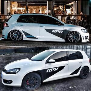 大众高尔夫polo朗行侧身贴纸apr个性车门改装饰定制车贴拉花