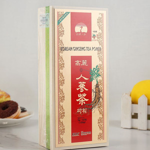 韩国进口鹤标人参茶袋泡茶木盒茶红参人参茶便携装冲饮礼盒小包装