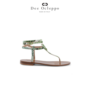 Dee Ocleppo凉鞋热带印花女鞋 意大利制造轻奢女鞋 日常休闲