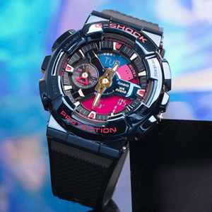 casio卡西欧手表男上海之夜限量梦幻彩虹防水运动手表gm-110sn-2a