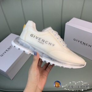 法国givenchy纪梵希新款透明字母logo系带运动鞋防滑气垫跑步鞋男