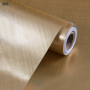 拉丝金属不锈钢贴纸防水自粘橱柜电梯冰箱翻新改色贴膜加厚金属膜