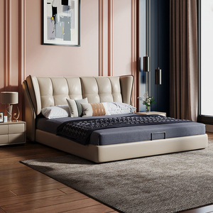 慕思皮床真皮床双人床