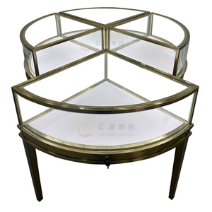 圆弧形珠宝柜饰品首饰玻璃柜台辈翠陈列柜奢侈品展柜厂家直销定制