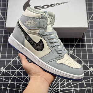 aj女鞋高帮正版aj1迪奥联名官网正品烟灰影子灰low莆田休闲男板鞋