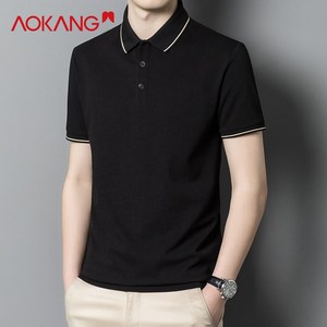 【aokang/奥康】夏季商务休闲男士polo衫短袖ak023002
