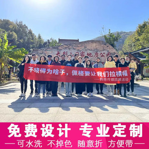 班旗定制学生运动会国潮班旗设计校旗制作公司旗帜运动会标语条幅