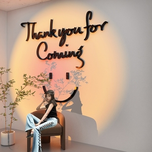 网红拍照区布置打卡直播间道具装饰高级高端奶茶店背景墙门贴纸