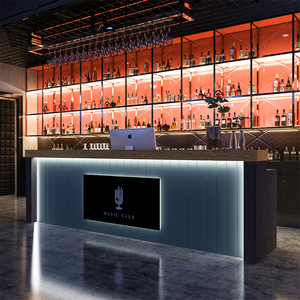 复古工业风酒吧吧台桌健身房餐饮店前台接待台咖啡店台球厅收银台