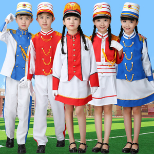 新款鼓号队服装中小学生仪仗队表演幼儿园升旗手管乐队男女演出服