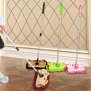 雪尼尔儿童拖把伸缩宝宝可爱卡通小型迷你拖布除尘吸水可拆卸玩具