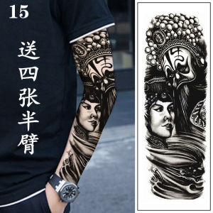大花臂满臂全臂纹身贴防水男女持久逼真耐磨纹身帖纸般若霸王别姬