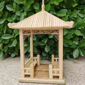 手工凉亭成品一次性筷子手工制作四角凉亭模型diy竹签工艺品学生