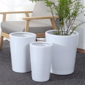 大型花盆白陶瓷