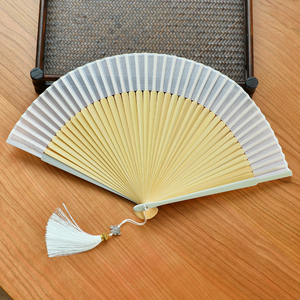 古风纯色折扇随身汉服旗袍竹制折叠扇子中国风素色百搭舞蹈女式
