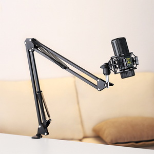 电容麦克风支架悬臂可伸缩底座桌面莱维特麦夹配件直播话筒防震架