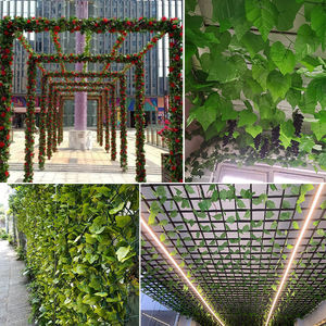 房顶装饰花藤仿真绿叶藤蔓花卉假花缠绕屋顶藤条装饰绿萝叶垂吊顶