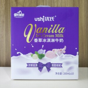 优氏牛奶【a】香草冰淇淋口味儿儿童营养早餐奶10盒/包装新鲜日期