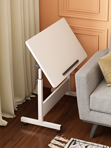 折叠书桌可伸缩 多功能l型可升降可移动小桌子卧室床边桌实木简约